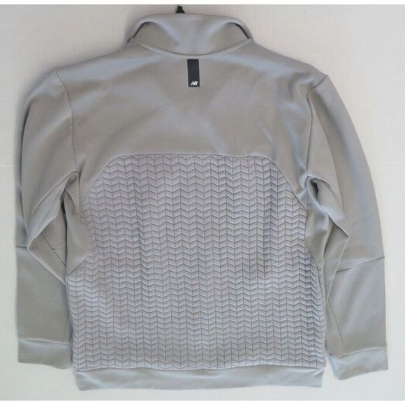 New Balance MJ13156 Men Sz L Gray Heatloft Full Zip Athletic Running Jacket $120 - Picture 6 of 6